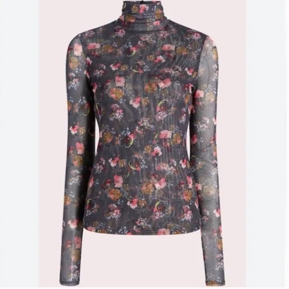 Cinq a Sept floral mesh top